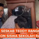 Tangis Haru Calon Siswa Sekolah Rakyat: Aljabar Nur Menangis di Pundak Seskab Teddy, “Saya Mau Sekolah, Pak”